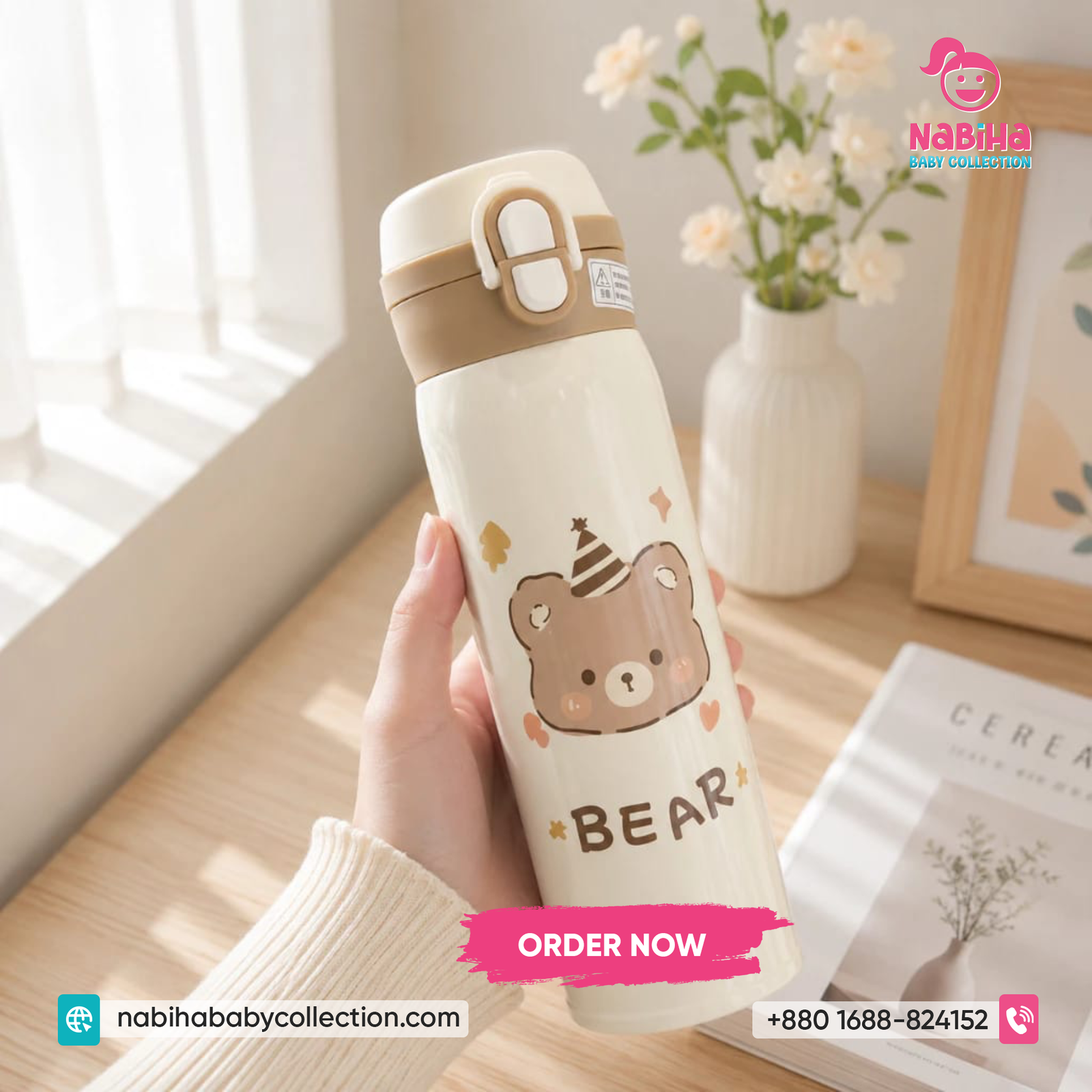 Cute Animal Vacuum Insulated Water Bottle - Image 4